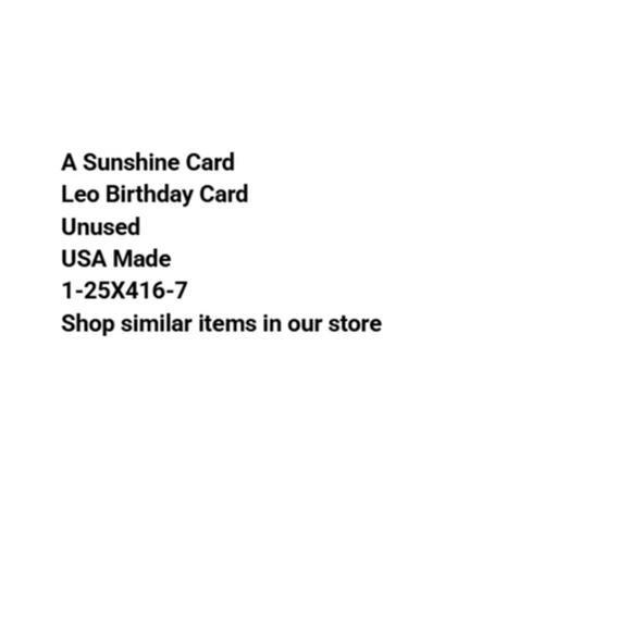 Vtg MCM Leo Birthday Card Horoscope Zodiac Unused USA Lion Strength Sunshine - Picture 2 of 5